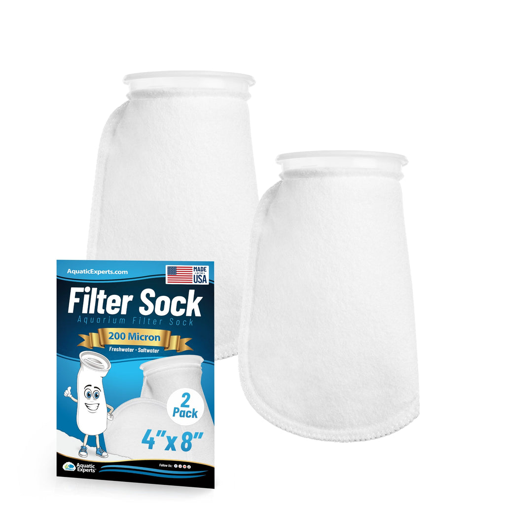 Aquarium Felt Filter Socks - 4 inch Ring, Threaded Seams, 200 Micron, Custom Made, Made in the USA