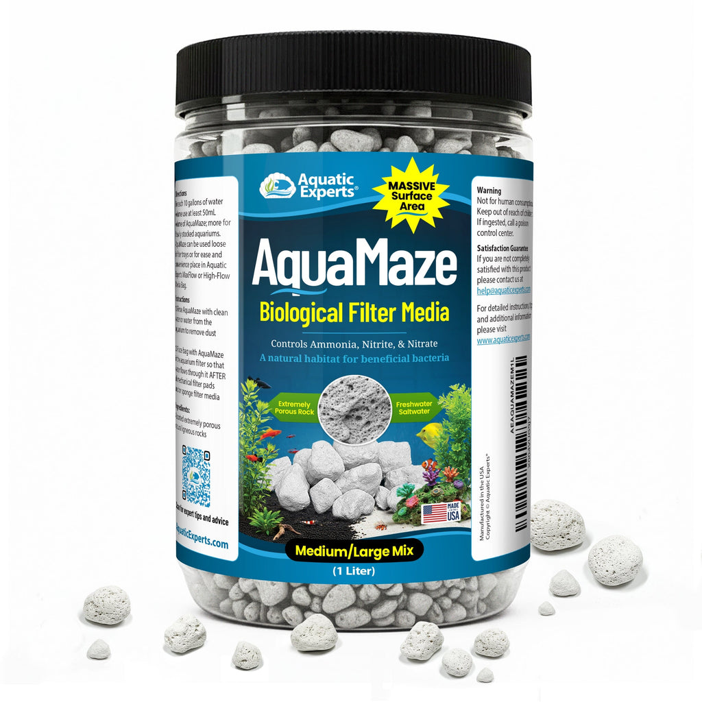 AquaMaze Aquarium Bio Media – Filter for Freshwater & Saltwater | Aquatic Experts Biolodge Aquatic Experts 1 Liter 