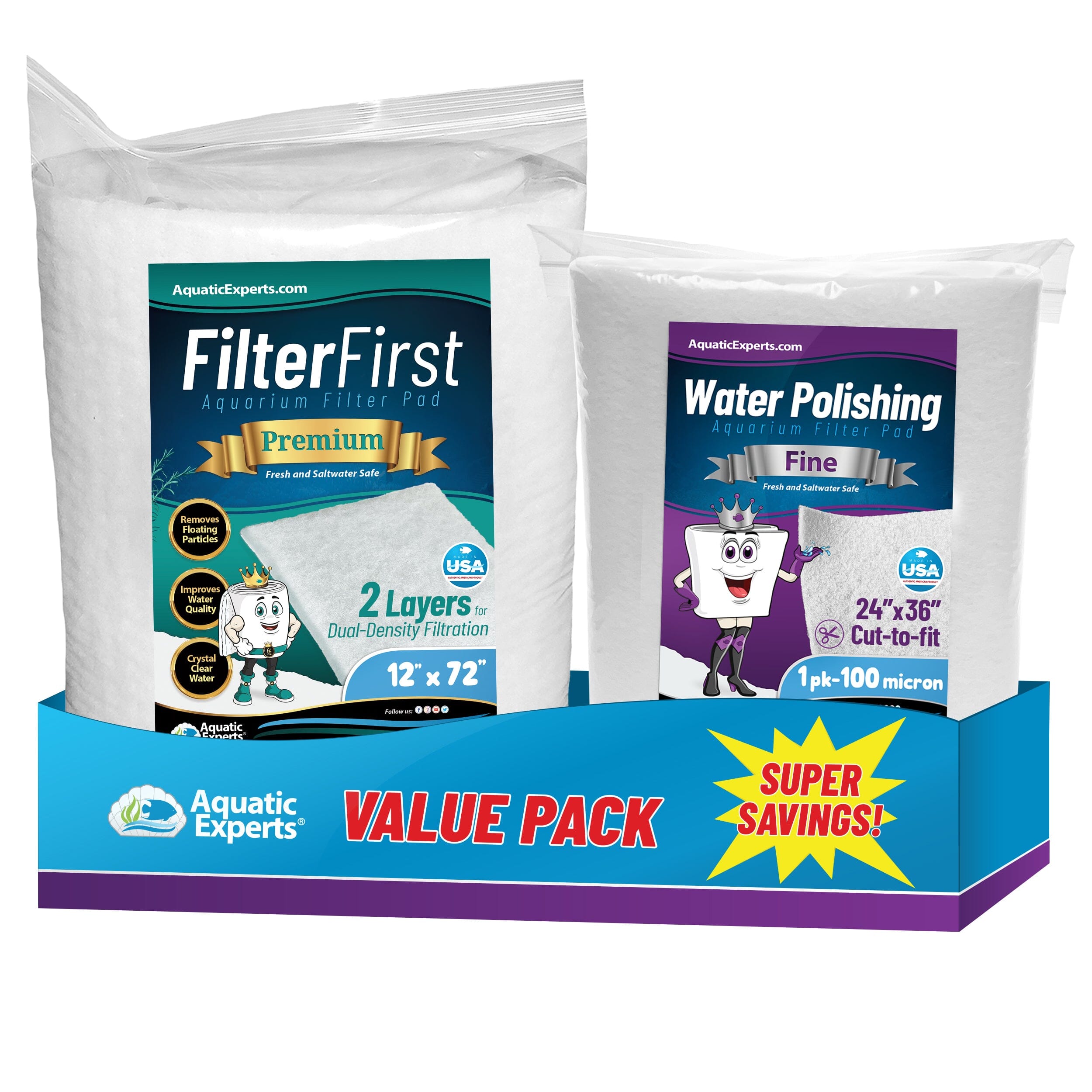 fish tank filters and accessories Aquarium Clarity Starter Bundle – Filter Pad + Polishing Pad