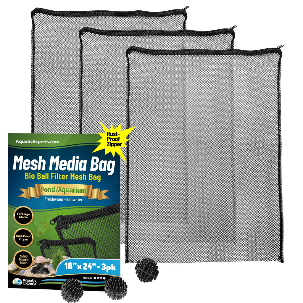 Mesh Filter Bags for Bio Balls – Aquarium & Pond Filtration | Aquatic Experts Mesh Media Bags Aquatic Experts 18" x 24" 3 Pack 