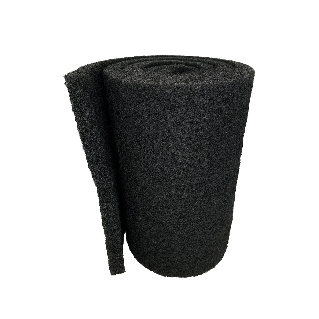 Classic Koi Pond Filter Pad COARSE – Black Bulk Roll Pond Filter Media, Rigid Ultra-Durable Latex Coated Fish Pond Filter Material US