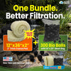 Complete Pond Filter Kit, Bio Balls + Coarse Filter Pad | Aquatic Experts Aquatic Experts 