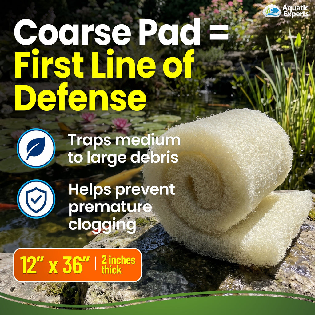 Complete Pond Filter Kit, Bio Balls + Coarse Filter Pad | Aquatic Experts Aquatic Experts 