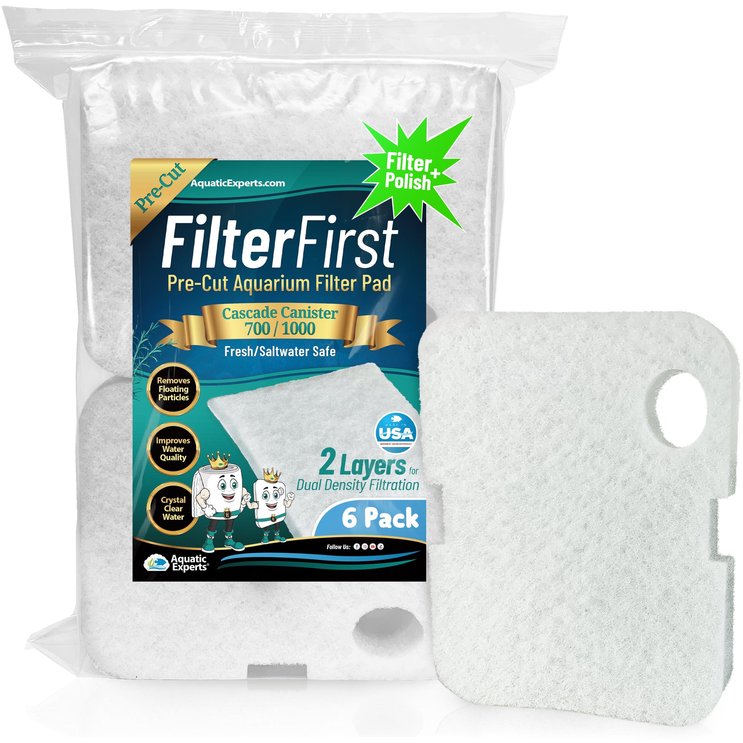 Aquarium Filter Pad – FilterFirst Aquarium Filter Media Roll for Cryst –  Aquatic Experts