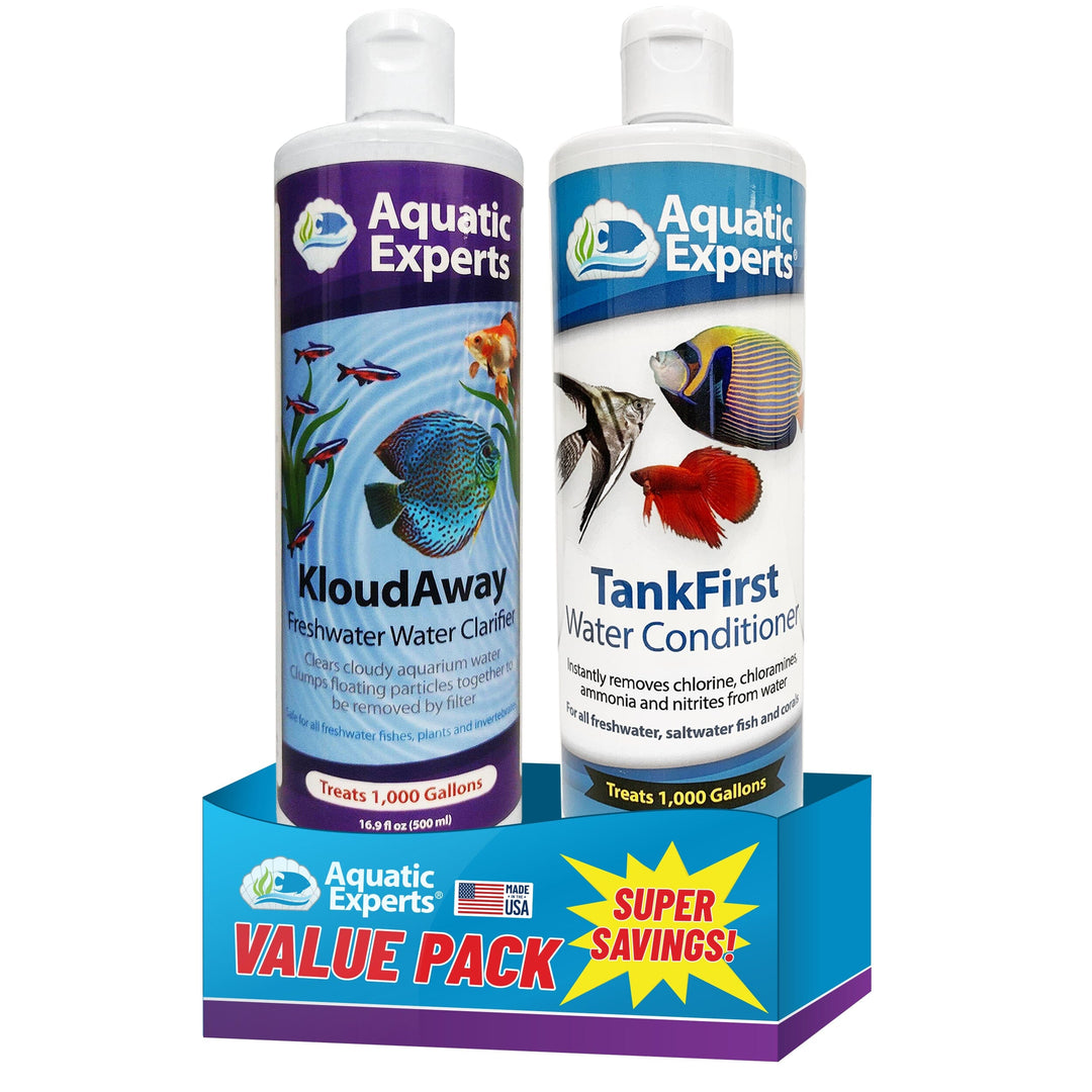 KloudAway Aquarium Water Clarifier + TankFirst Aquarium Water Conditioner Aquatic Experts 