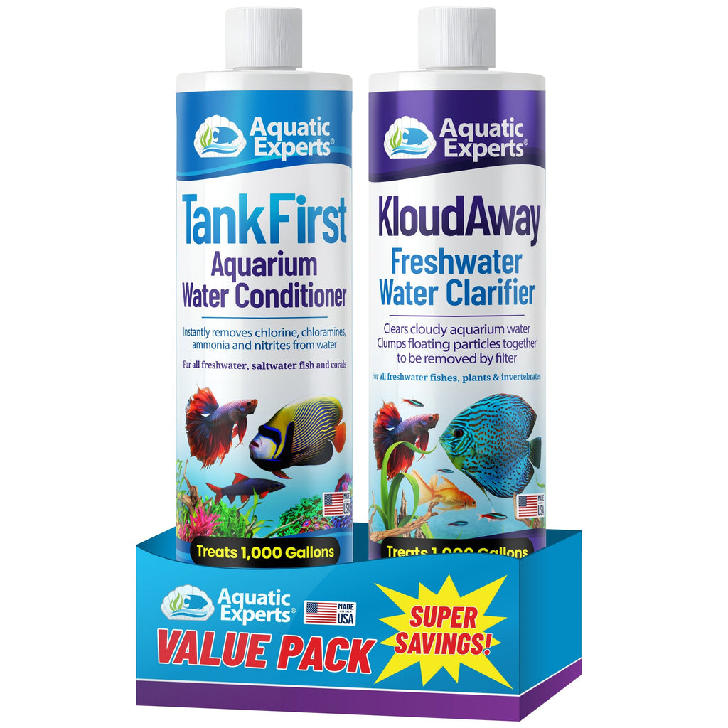 KloudAway Aquarium Water Clarifier + TankFirst Aquarium Water Conditioner Aquatic Experts 
