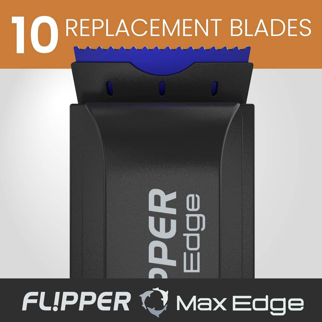 Flipper Edge Max Acrylic Safe Plastic Blades 10 Pack Replacement Blades Flipper Aquarium Products 