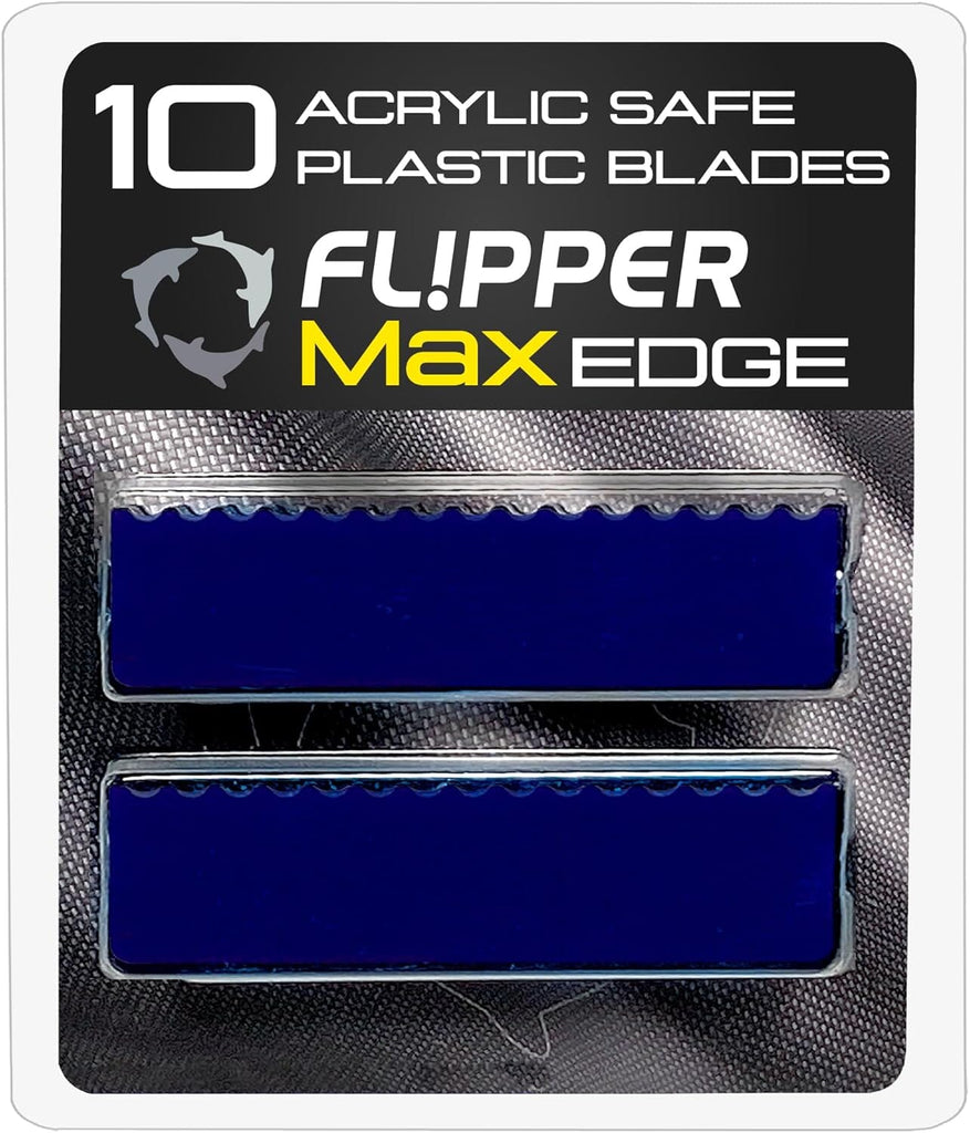 Flipper Edge Max Acrylic Safe Plastic Blades 10 Pack Replacement Blades Flipper Aquarium Products 