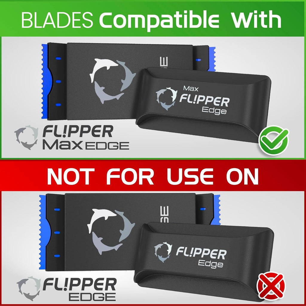 Flipper Edge Max Acrylic Safe Plastic Blades 10 Pack Replacement Blades Flipper Aquarium Products 