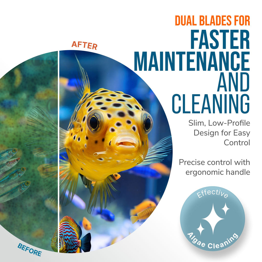 Flipper Edge 2 in 1 Floating Magnetic Aquarium Algae Cleaner (MAX) Aquarium Cleaning Supplies Flipper Aquarium Products 