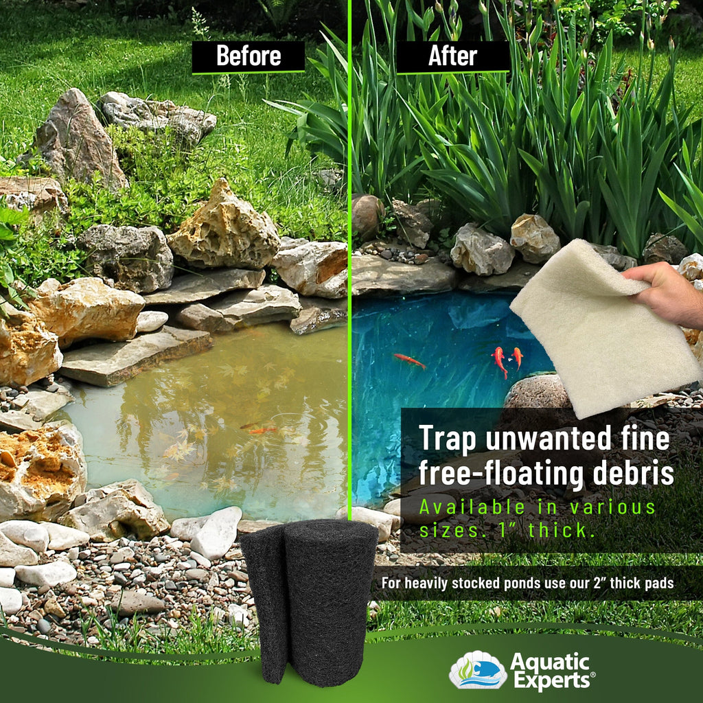 Classic Koi Pond Filter Pad FINE - White Bulk Roll Pond Filter Media, Ultra-Durable Fish Pond Filter Material USA Aquatic Experts 
