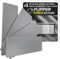 Thumbnail for Flipper Edge MAX Stainless Steel Replacement Blades 4 Pack Replacement Blades Flipper Aquarium Products 