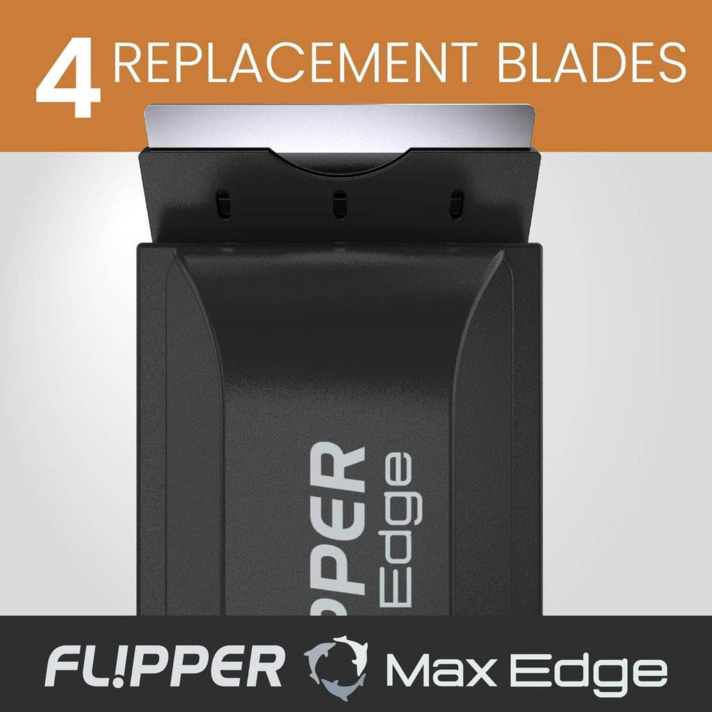 Flipper Edge MAX Stainless Steel Replacement Blades 4 Pack Replacement Blades Flipper Aquarium Products 