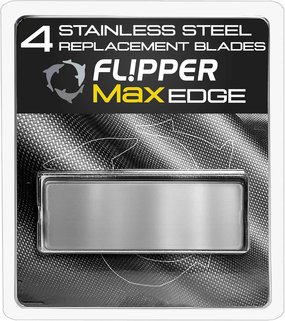 Flipper Edge MAX Stainless Steel Replacement Blades 4 Pack Replacement Blades Flipper Aquarium Products 
