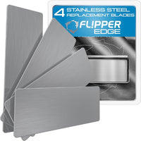 Thumbnail for Flipper Edge Standard Stainless Steel Replacement Blades 4 Pack Replacement Blades Flipper Aquarium Products 