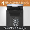 Flipper Edge Standard Stainless Steel Replacement Blades 4 Pack Replacement Blades Flipper Aquarium Products 