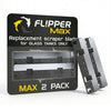 Flipper MAX Stainless Steel Replacement Blades 2 Pack Replacement Blades Flipper Aquarium Products 