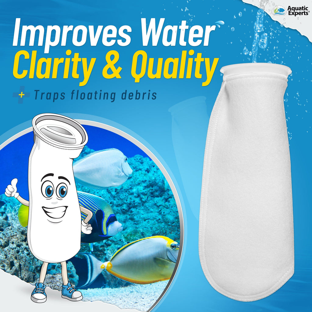 Aquarium Felt Filter Socks - 4 inch Ring, Threaded Seams, 200 Micron, Custom Made, Made in the USA Aquatic Experts 