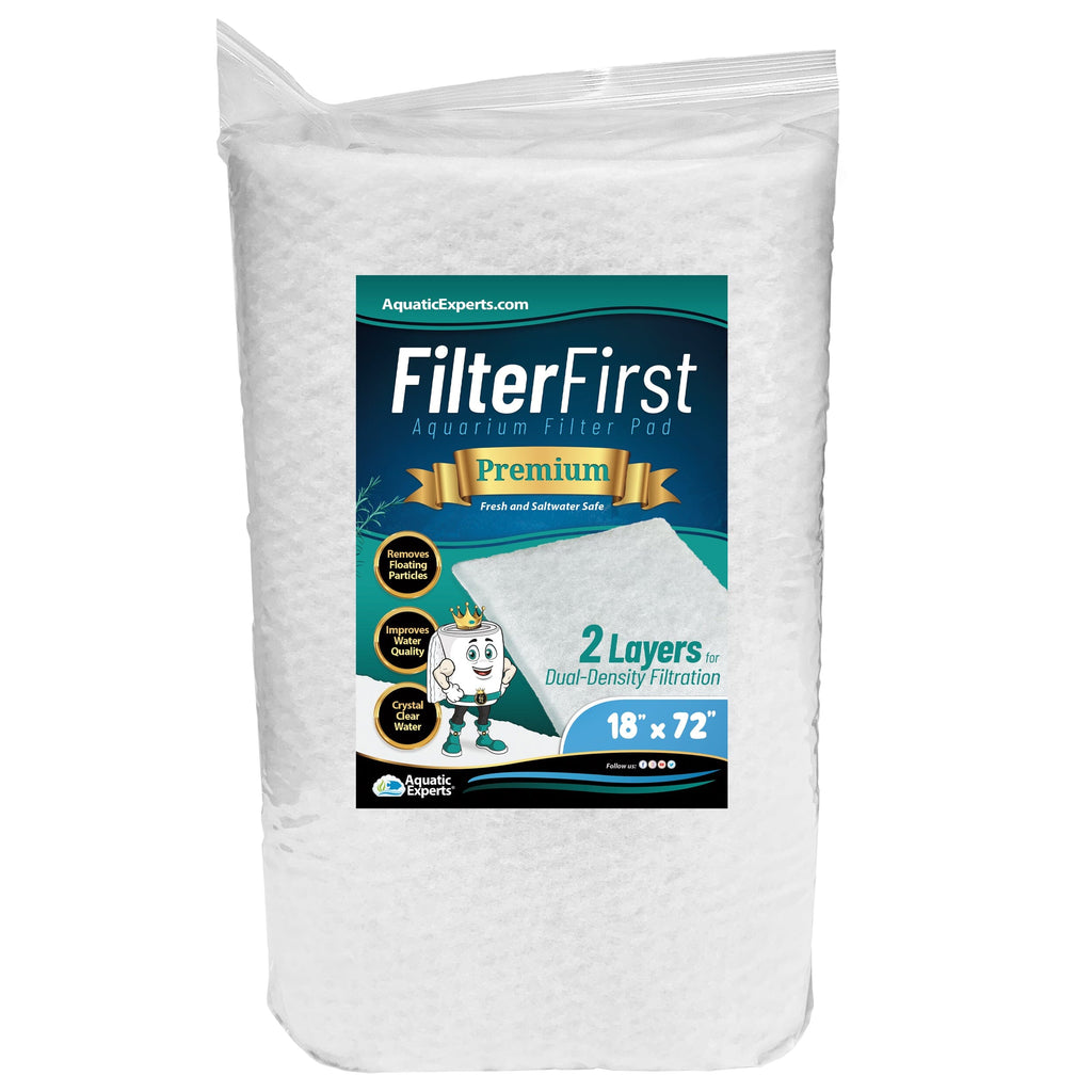 Aquarium Filter Pad – FilterFirst Aquarium Filter Media Roll for Crystal Clear Water - Aquarium Filter Floss for Fish Tank Filters Aquatic Experts 1