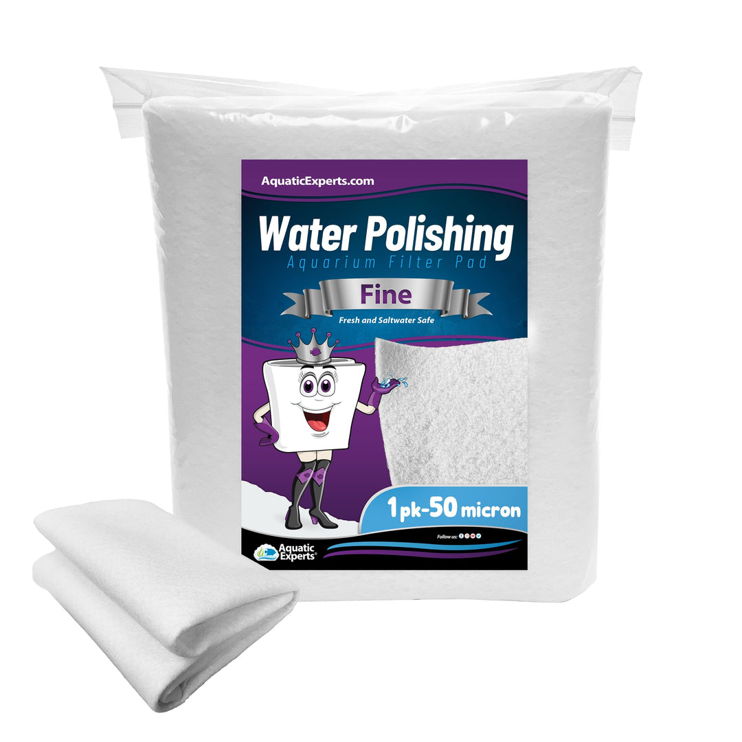Polishing Filter Pad - Superior Polishing Pad for Aquarium - Cut to Fit 24" by 36" Media for Fresh Water & Saltwater Fish Tanks and Terrariums - Made in USA Filter Pad Aquatic Experts 50 Micron 1 pack 