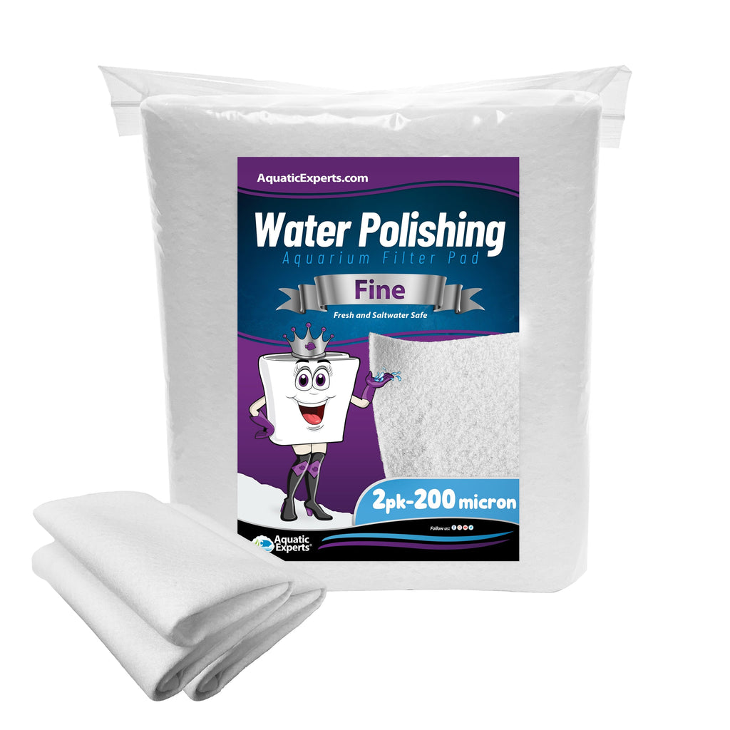 Polishing Filter Pad - Superior Polishing Pad for Aquarium - Cut to Fit 24" by 36" Media for Fresh Water & Saltwater Fish Tanks and Terrariums - Made in USA Filter Pad Aquatic Experts 200 Micron 2 pack 