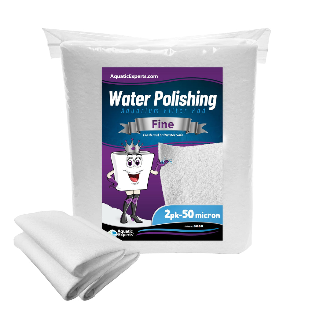 Polishing Filter Pad - Superior Polishing Pad for Aquarium - Cut to Fit 24" by 36" Media for Fresh Water & Saltwater Fish Tanks and Terrariums - Made in USA Filter Pad Aquatic Experts 50 Micron 2 pack 